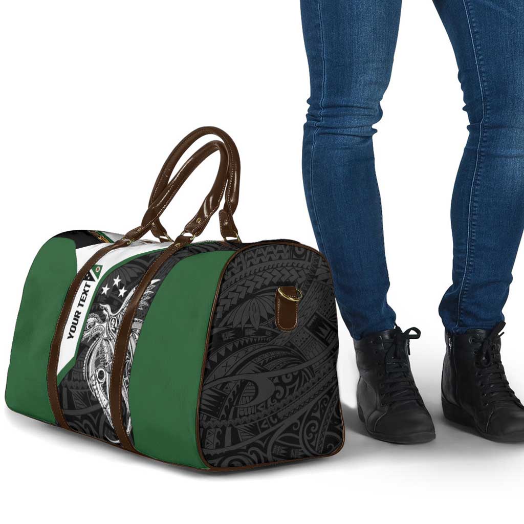 Personalised PNG Western Highlands Province Travel Bag Bird of Paradise Tattoo Flag Motif - Polynesian Pride