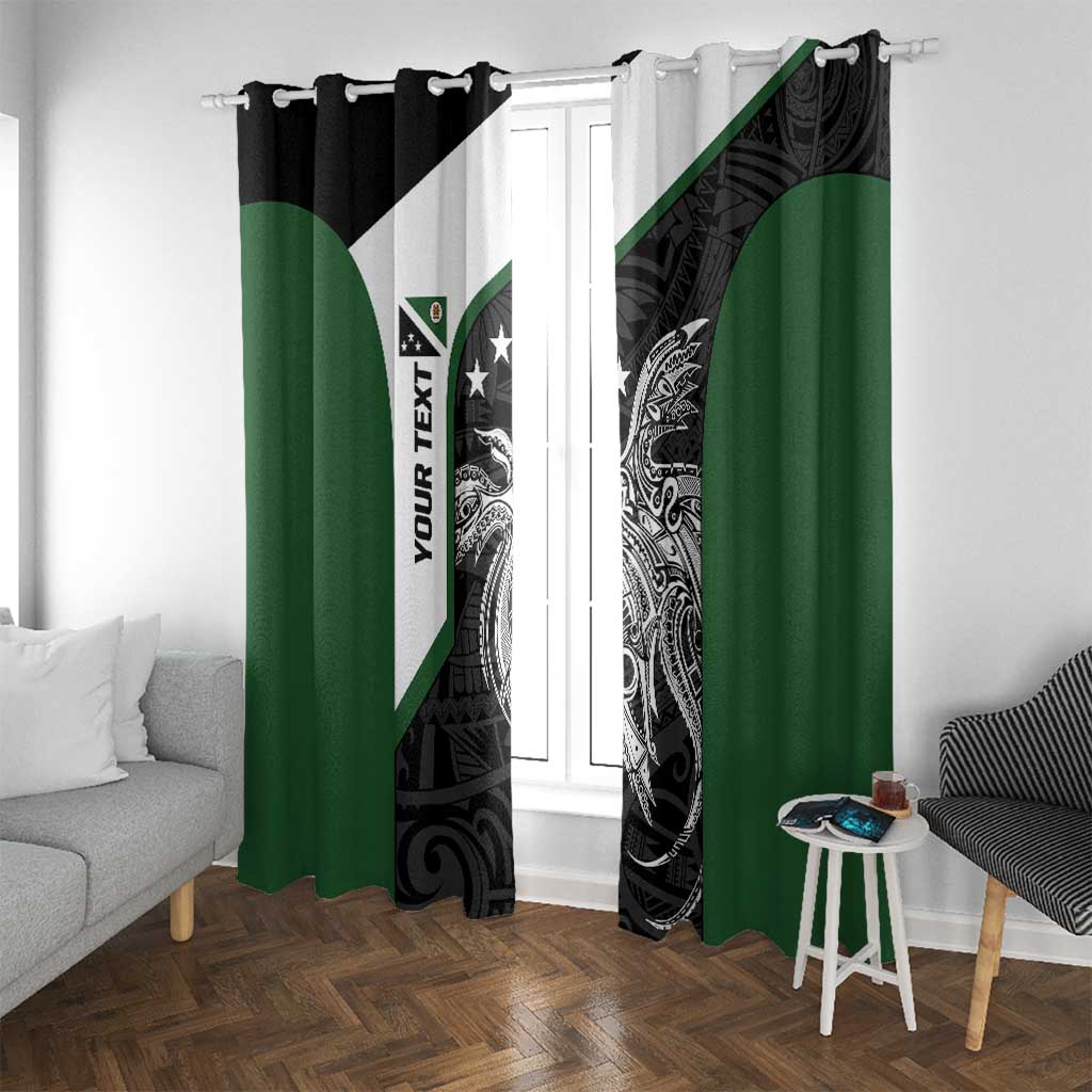 Personalised PNG Western Highlands Province Window Curtain Bird of Paradise Tattoo Flag Motif - Polynesian Pride