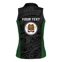 Personalised PNG Western Highlands Province Women Sleeveless Polo Shirt Bird of Paradise Tattoo Flag Motif - Polynesian Pride