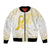 Be Bold Go Gold Polyneisan Ribbon Childhood Personalised Bomber Jacket