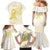 Be Bold Go Gold Polyneisan Ribbon Childhood Personalised Family Matching Mermaid Dress and Hawaiian Shirt