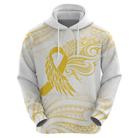 Be Bold Go Gold Polyneisan Ribbon Childhood Personalised Hoodie