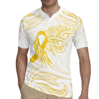 Be Bold Go Gold Polyneisan Ribbon Childhood Personalised Rugby Jersey