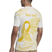 Be Bold Go Gold Polyneisan Ribbon Childhood Personalised Rugby Jersey