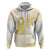 Be Bold Go Gold Polyneisan Ribbon Childhood Personalised Zip Hoodie
