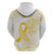 Be Bold Go Gold Polyneisan Ribbon Childhood Personalised Zip Hoodie