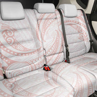 White Sunday Lotu Tamaiti Back Car Seat Cover Polynesian Wave Pastel Blush - Polynesian Pride