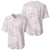 White Sunday Lotu Tamaiti Baseball Jersey Polynesian Wave Pastel Blush - Polynesian Pride