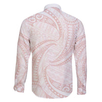 White Sunday Lotu Tamaiti Family Matching Mermaid Dress and Hawaiian Shirt Polynesian Wave Pastel Blush LT9 - Polynesian Pride