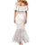 White Sunday Lotu Tamaiti Family Matching Mermaid Dress and Hawaiian Shirt Polynesian Wave Pastel Blush - Polynesian Pride
