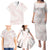 White Sunday Lotu Tamaiti Family Matching Puletasi and Hawaiian Shirt Polynesian Wave Pastel Blush - Polynesian Pride