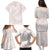 White Sunday Lotu Tamaiti Family Matching Puletasi and Hawaiian Shirt Polynesian Wave Pastel Blush - Polynesian Pride