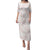 White Sunday Lotu Tamaiti Family Matching Puletasi and Hawaiian Shirt Polynesian Wave Pastel Blush - Polynesian Pride