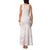 White Sunday Lotu Tamaiti Family Matching Tank Maxi Dress and Hawaiian Shirt Polynesian Wave Pastel Blush - Polynesian Pride