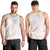 White Sunday Lotu Tamaiti Men Tank Top Polynesian Wave Pastel Blush - Polynesian Pride