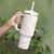 White Sunday Lotu Tamaiti Tumbler With Handle Polynesian Wave Pastel Blush - Polynesian Pride