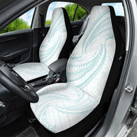 White Sunday Lotu Tamaiti Car Seat Cover Polynesian Wave Pastel Cyan LT9 - Polynesian Pride