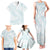 White Sunday Lotu Tamaiti Family Matching Tank Maxi Dress and Hawaiian Shirt Polynesian Wave Pastel Cyan - Polynesian Pride