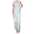 White Sunday Lotu Tamaiti Family Matching Tank Maxi Dress and Hawaiian Shirt Polynesian Wave Pastel Cyan - Polynesian Pride