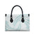 White Sunday Lotu Tamaiti Leather Bag Polynesian Wave Pastel Cyan - Polynesian Pride