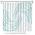 White Sunday Lotu Tamaiti Shower Curtain Polynesian Wave Pastel Cyan - Polynesian Pride