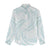 White Sunday Lotu Tamaiti Women Casual Shirt Polynesian Wave Pastel Cyan - Polynesian Pride
