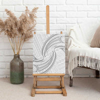 White Sunday Lotu Tamaiti Canvas Wall Art Polynesian Wave Pastel Gray - Polynesian Pride