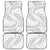 White Sunday Lotu Tamaiti Car Mats Polynesian Wave Pastel Gray - Polynesian Pride