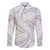 White Sunday Lotu Tamaiti Family Matching Long Sleeve Bodycon Dress and Hawaiian Shirt Polynesian Wave Pastel Gray - Polynesian Pride