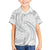 White Sunday Lotu Tamaiti Family Matching Off Shoulder Short Dress and Hawaiian Shirt Polynesian Wave Pastel Gray - Polynesian Pride