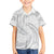 White Sunday Lotu Tamaiti Family Matching Short Sleeve Bodycon Dress and Hawaiian Shirt Polynesian Wave Pastel Gray - Polynesian Pride