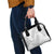 White Sunday Lotu Tamaiti Shoulder Handbag Polynesian Wave Pastel Gray - Polynesian Pride