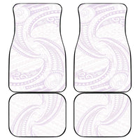 White Sunday Lotu Tamaiti Car Mats Polynesian Wave Pastel Mauve - Polynesian Pride