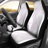 White Sunday Lotu Tamaiti Car Seat Cover Polynesian Wave Pastel Mauve LT9 - Polynesian Pride