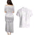 White Sunday Lotu Tamaiti Couples Matching Puletasi and Hawaiian Shirt Polynesian Wave Pastel Mauve - Polynesian Pride