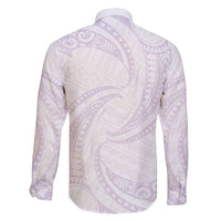 White Sunday Lotu Tamaiti Family Matching Puletasi and Hawaiian Shirt Polynesian Wave Pastel Mauve LT9 - Polynesian Pride
