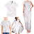 White Sunday Lotu Tamaiti Family Matching Tank Maxi Dress and Hawaiian Shirt Polynesian Wave Pastel Mauve - Polynesian Pride
