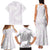 White Sunday Lotu Tamaiti Family Matching Tank Maxi Dress and Hawaiian Shirt Polynesian Wave Pastel Mauve - Polynesian Pride