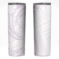 White Sunday Lotu Tamaiti Skinny Tumbler Polynesian Wave Pastel Mauve - Polynesian Pride