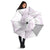 White Sunday Lotu Tamaiti Umbrella Polynesian Wave Pastel Mauve - Polynesian Pride