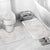 White Sunday Lotu Tamaiti Bathroom Set Polynesian Wave Pastel Nude - Polynesian Pride