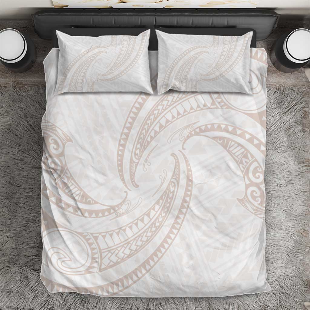 White Sunday Lotu Tamaiti Bedding Set Polynesian Wave Pastel Nude LT9 Nude - Polynesian Pride