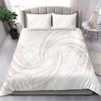 White Sunday Lotu Tamaiti Bedding Set Polynesian Wave Pastel Nude LT9 - Polynesian Pride
