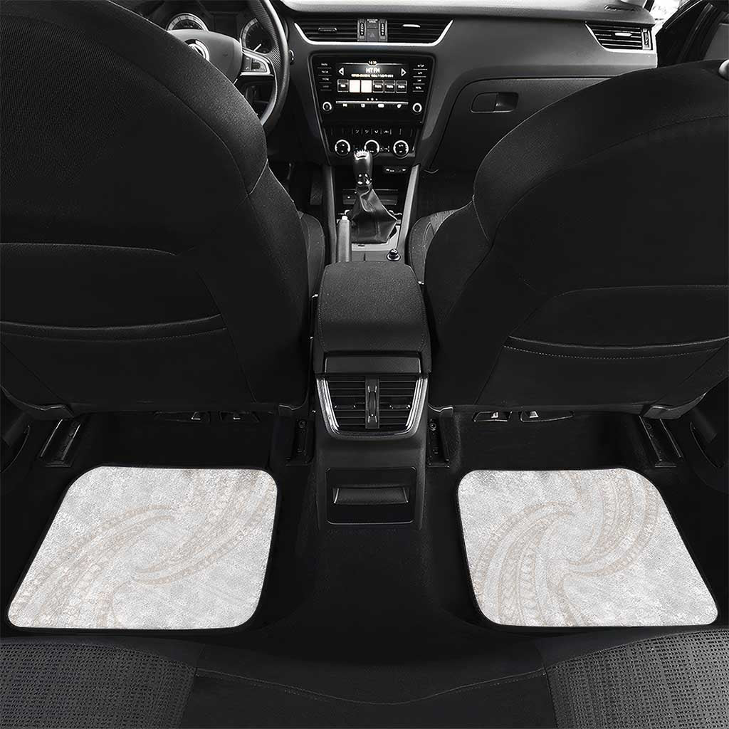 White Sunday Lotu Tamaiti Car Mats Polynesian Wave Pastel Nude - Polynesian Pride