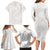 White Sunday Lotu Tamaiti Family Matching Long Sleeve Bodycon Dress and Hawaiian Shirt Polynesian Wave Pastel Nude - Polynesian Pride