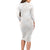 White Sunday Lotu Tamaiti Family Matching Long Sleeve Bodycon Dress and Hawaiian Shirt Polynesian Wave Pastel Nude - Polynesian Pride