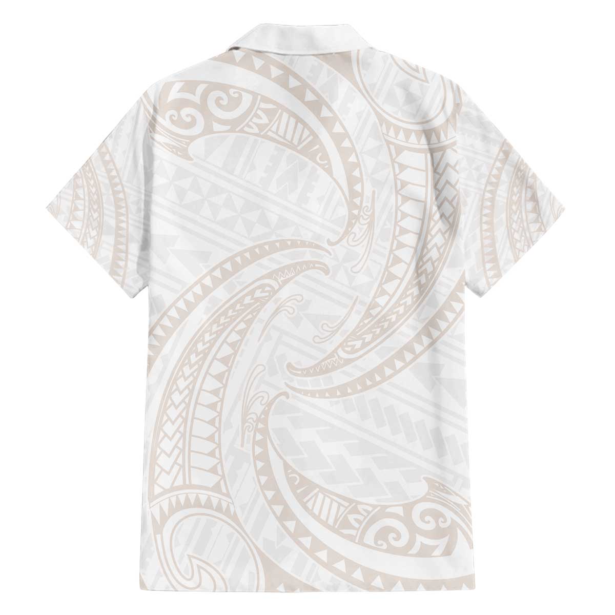 White Sunday Lotu Tamaiti Family Matching Off The Shoulder Long Sleeve Dress and Hawaiian Shirt Polynesian Wave Pastel Nude - Polynesian Pride