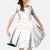 White Sunday Lotu Tamaiti Family Matching Short Sleeve Bodycon Dress and Hawaiian Shirt Polynesian Wave Pastel Nude - Polynesian Pride