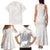 White Sunday Lotu Tamaiti Family Matching Tank Maxi Dress and Hawaiian Shirt Polynesian Wave Pastel Nude - Polynesian Pride
