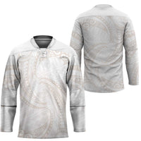 White Sunday Lotu Tamaiti Hockey Jersey Polynesian Wave Pastel Nude - Polynesian Pride